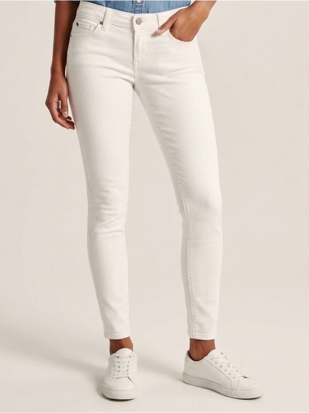 Abercrombie Kids White Skinny Jeans Size 14 Slim Like New